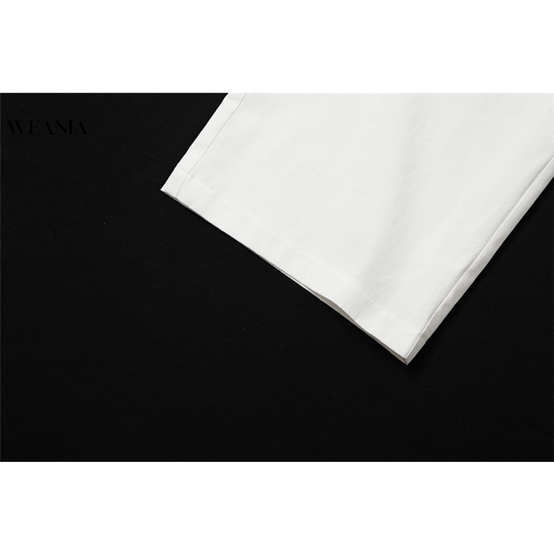 Quần Dài Lưng Cao Dáng Rộng Thời Trang Đường Phố Cá Tính Cho Nữ