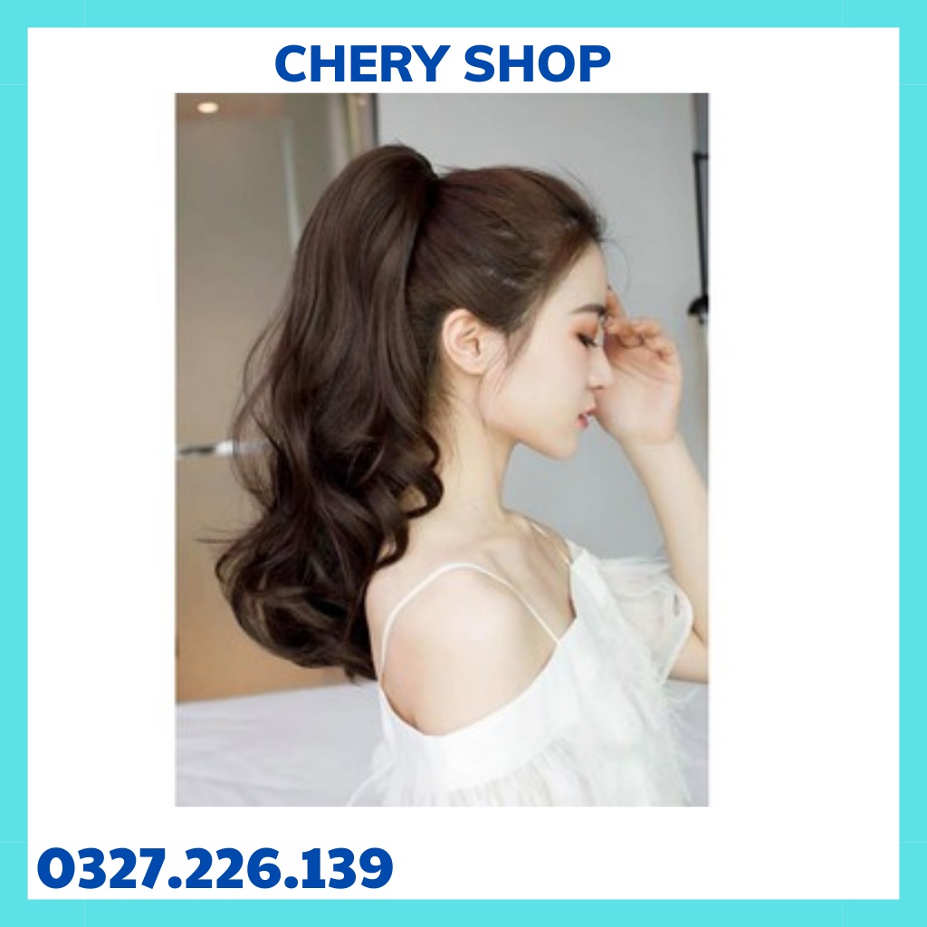 Tóc giả ngoặm xoăn đuôi  FREESHIP  ngoặm xoăn dơn tự nhiên 40cm