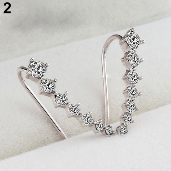 Khuyên Tai Dạng Móc Đính Đá Zircon Thời Trang Cho Nữ