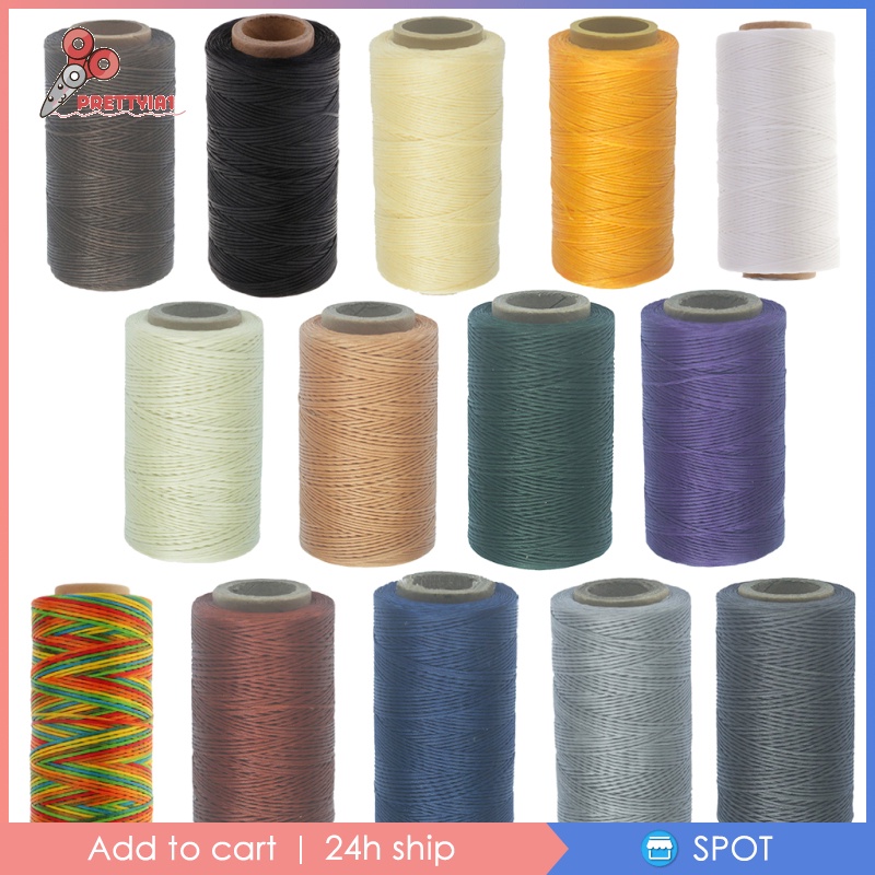 [Prettyia1] 260m Chỉ May Mặt Phẳng 150D 0.8mm Màu Trắng