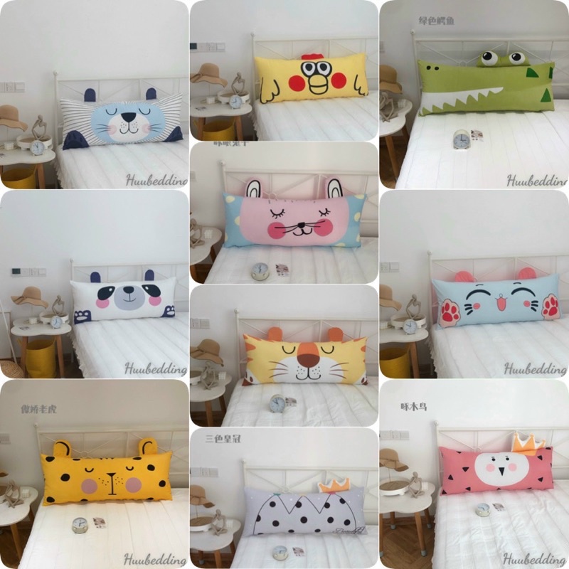 Gối Tựa Kê Đầu Giường Ngộ Nghĩnh Êm Ái, Size 1m6 , Chất liệu Cotton 100%