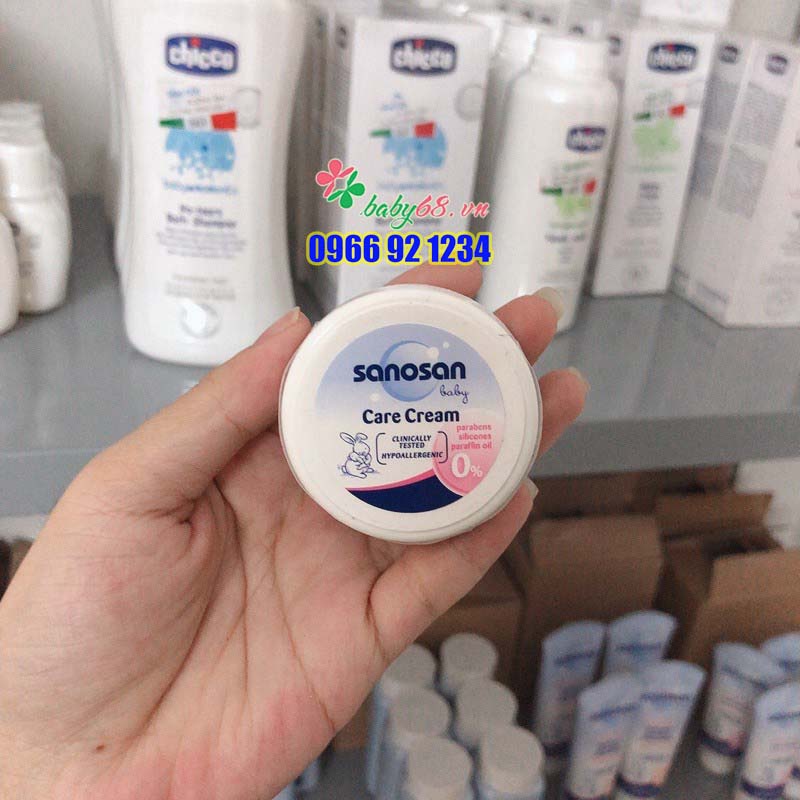 [Hữu cơ] Kem Dưỡng Ẩm Cho Bé Sanosan Chiết Xuất Olive Hữu Cơ 75ml