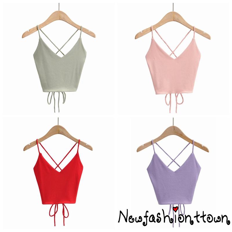 Áo Lửng Không Tay Hở Lưng Gợi Cảm Cho Nữ