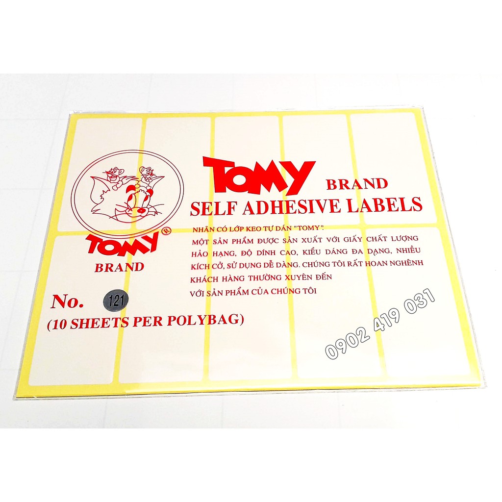 Tem Nhãn Dán Giấy Decal Tomy ( Khách Chọn size )