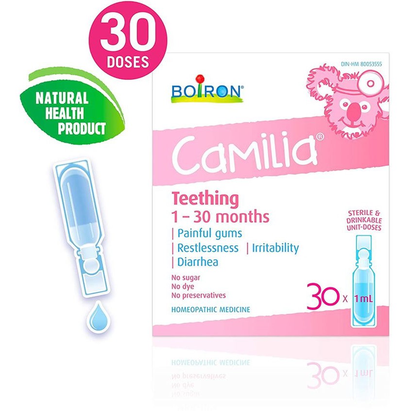 Siro giúp giảm khó chịu khi mọc răng Boiron Camilia Teething 1-30 tháng tuổi 30 tuýp×1ml