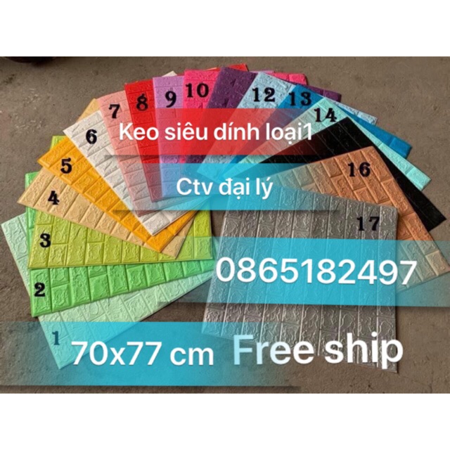 [ Free Ship Toàn Quốc ] - Sỉ lẻ xốp dán tường giả gạch 9k (kt 70x77cm) | BigBuy360 - bigbuy360.vn