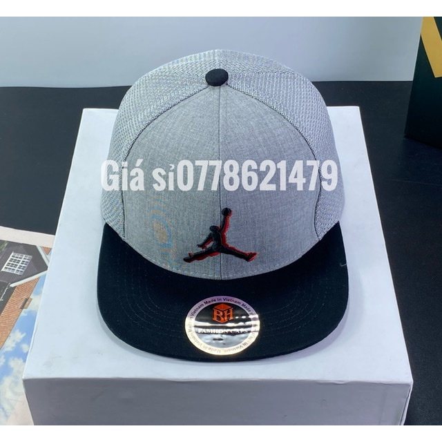 Nón kết snapback người lớn - mũ lưỡi trai hiphop phối lưới thêu logo người thể thao