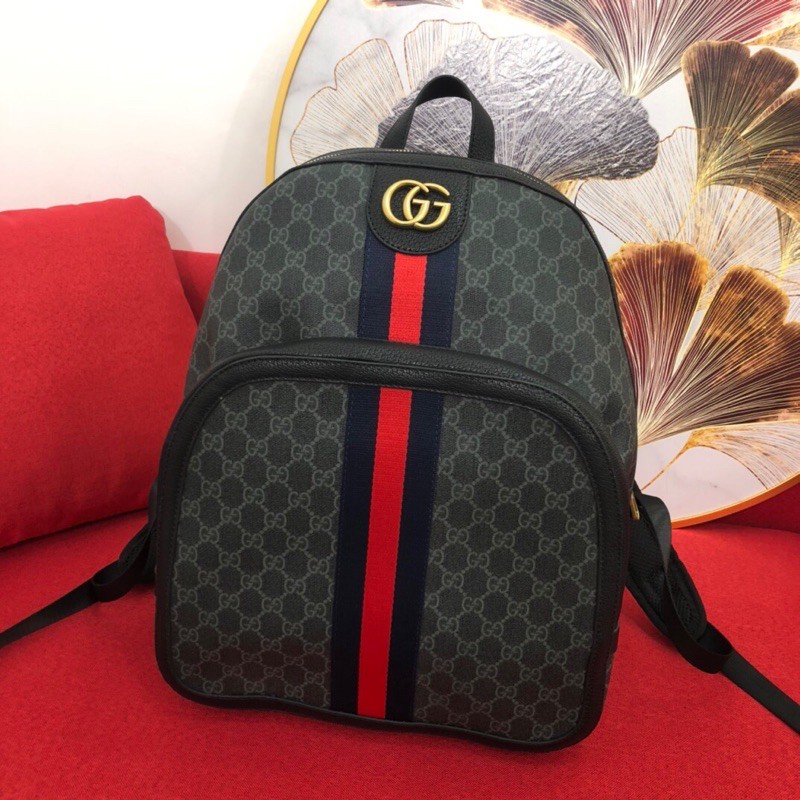 BaLo thời trang Gucci GG in hoạ tiết  kẻ dọc sành điệu cao cấp