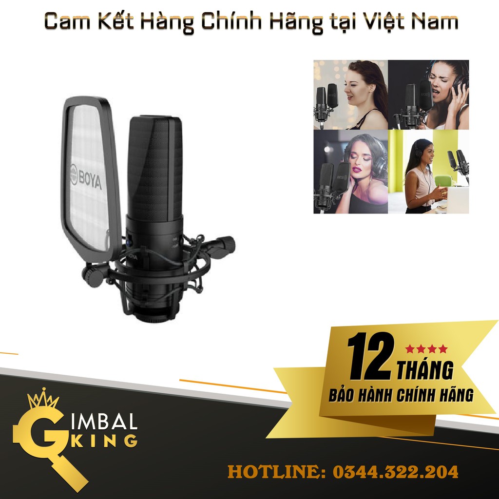 Micro condenser cho phòng thu Boya BY-M1000