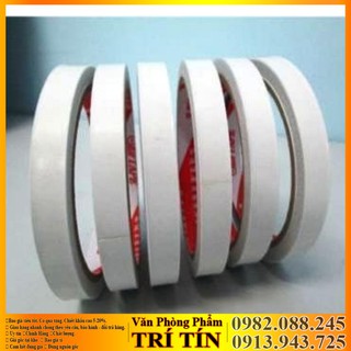 Băng keo 2 mặt các size 1.2f, 2.5f, 5f