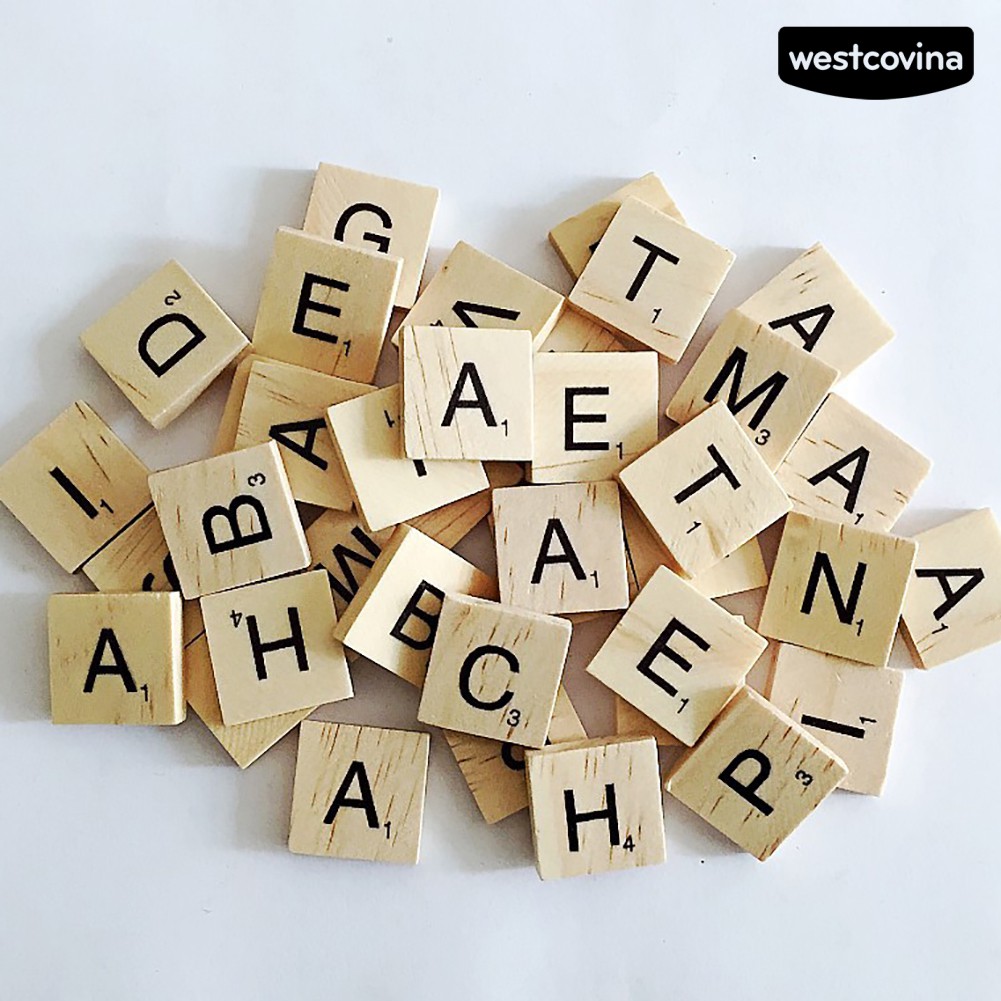 Set 100 Miếng Gỗ Học Chữ Cái Cho Bé