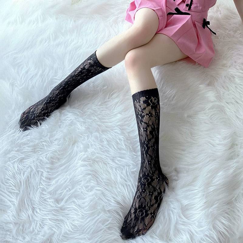 Tất lưới phối ren họa tiết hoa quyến rũ cho nữ