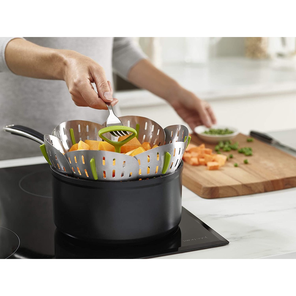 Xửng hấp thức ăn Joseph Joseph 45033 Bloom inox [nhập Đức chính hãng]