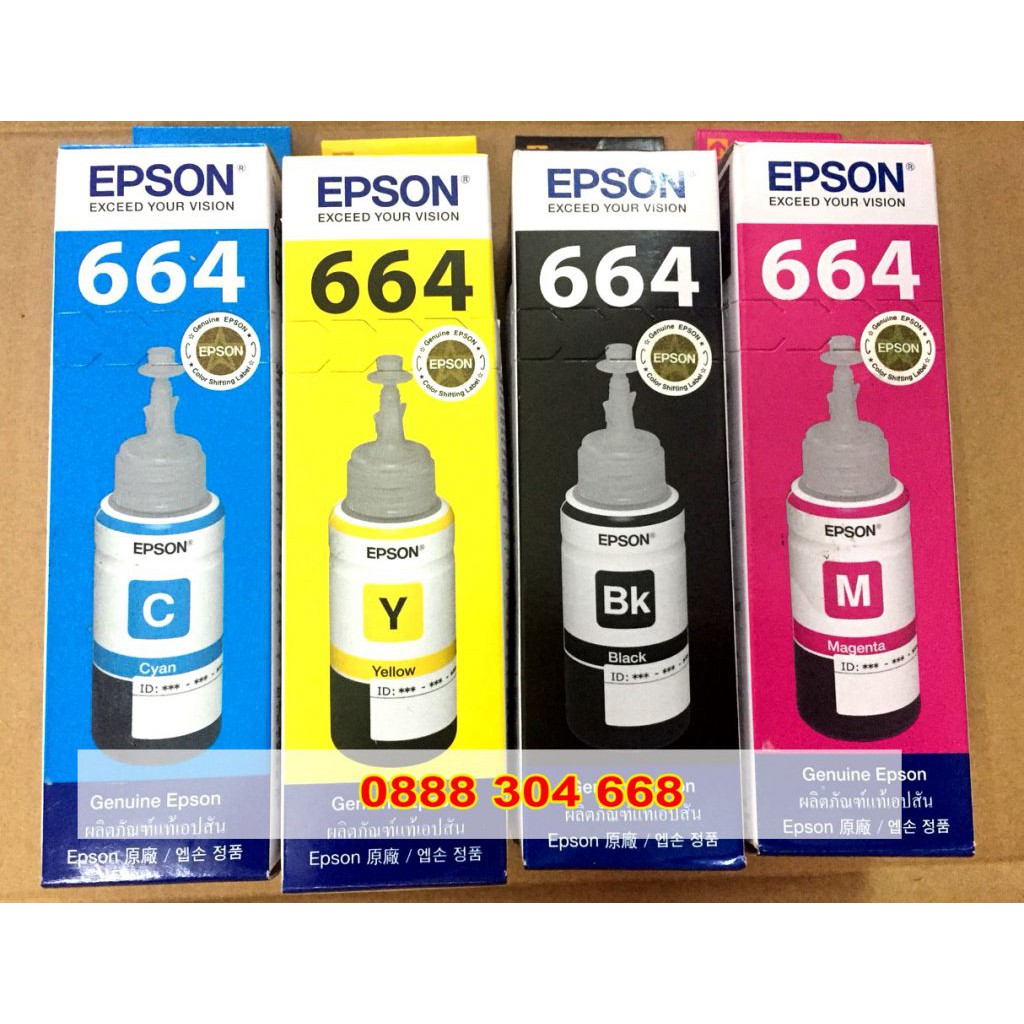 Mực in epson L100, L200, L110, L210, L300, L310,L350, L550,L360,L385 chính hãng