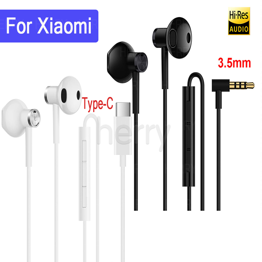 Tai nghe nhét tai có dây giắc 3.5mm type C tích hợp Micrô cho Android Xiaomi Mi Redmi