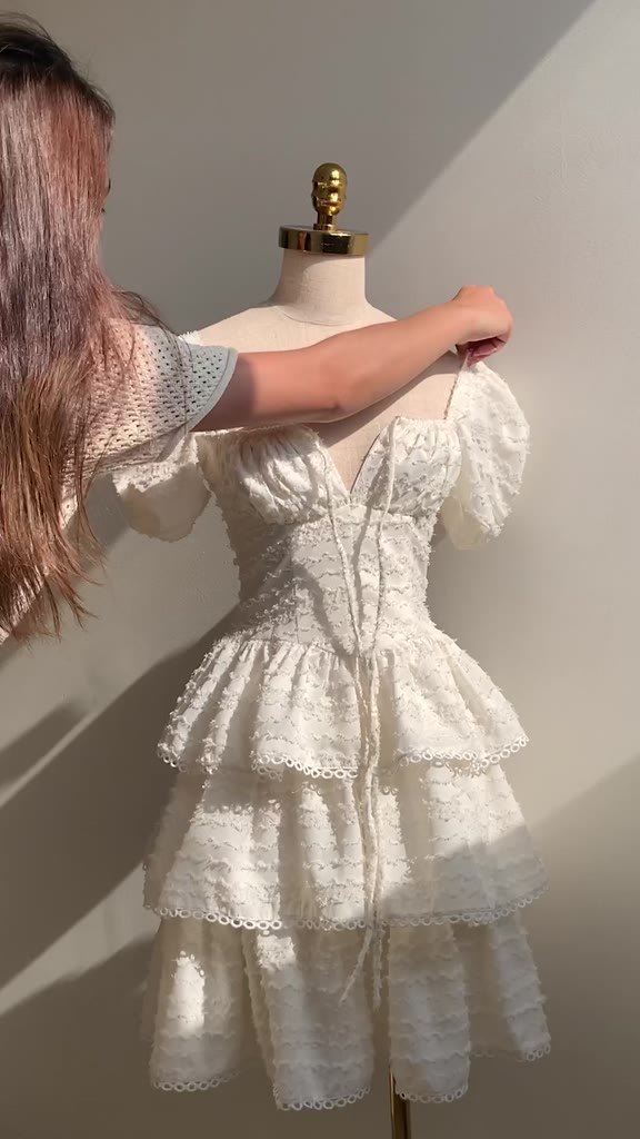DARLING.ISM - Đầm xoè 3 tầng tay phồng carina dress | BigBuy360 - bigbuy360.vn