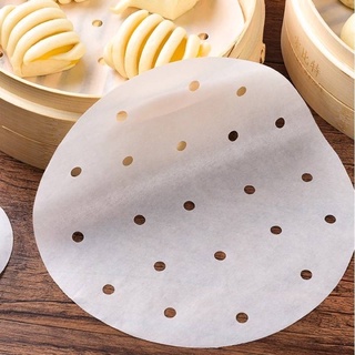 Giấy nến set 100 tờ giấy nến tròn đục lỗ dùng cho nồi chiên không dầu size 23cm cho nồi từ 4-7L Binkids TB29