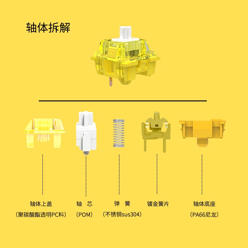 Bộ Công Tắc Bàn Phím Cơ Trục Chuối Trái Cây Chất Lượng Cao DIY Kèm Bôi Trơn