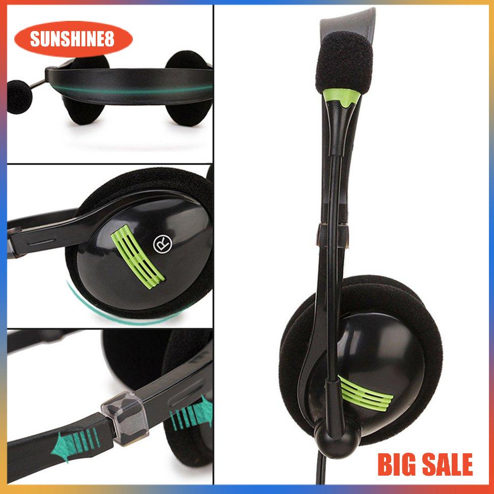 【SUN】Headsets 3.5mm Voice Microphone By Wire Headset Comfortable Earmuffs
