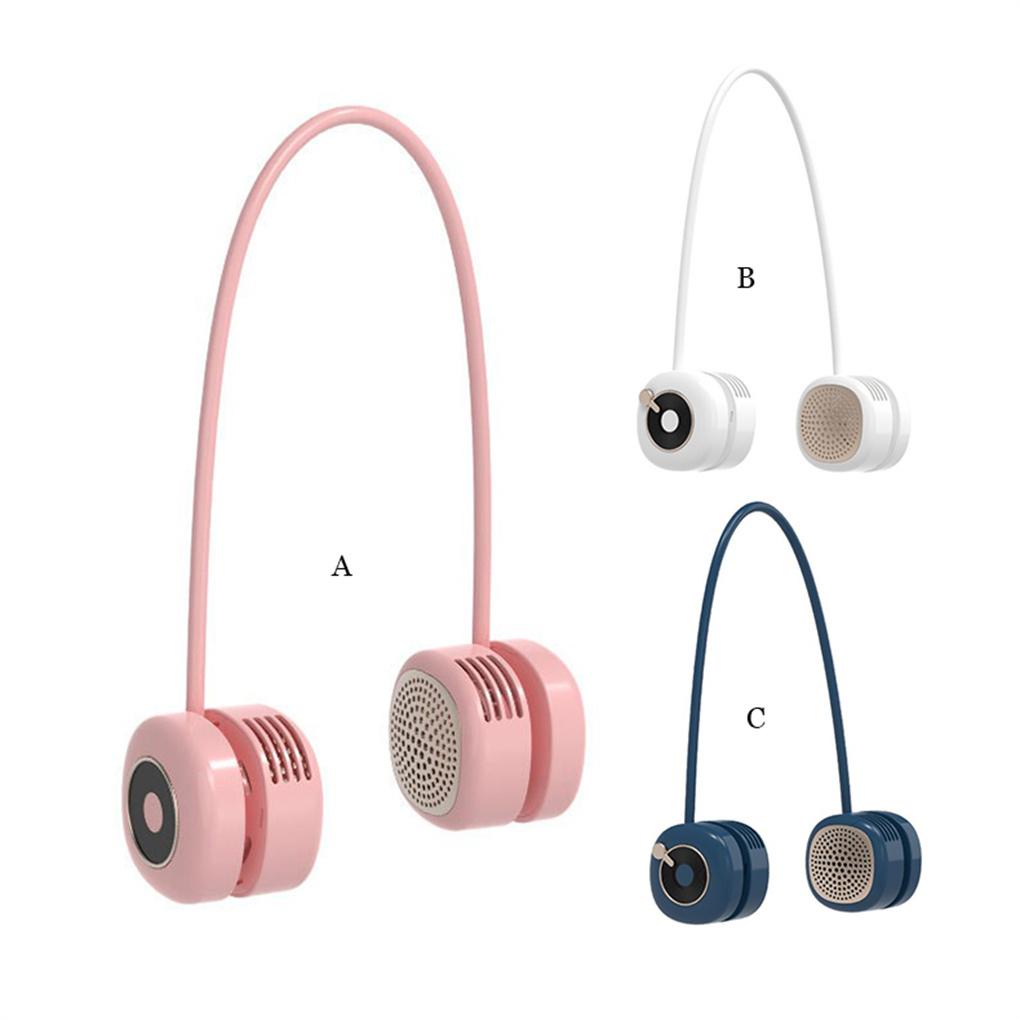 Quạt Đeo Cổ Không Cánh Xoay 360 Độ°Quạt Làm Mát Mùa Hè 3 Bánh Răng Ít Tiếng Ồn Có Thể Điều Chỉnh Gấ