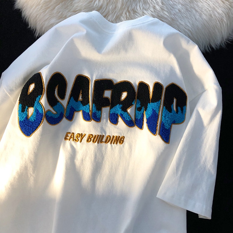 NRVP Áo Thun Nữ Ngắn Tay Dáng Rộng In Họa Tiết Phong Cách Hàn Quốc Mới