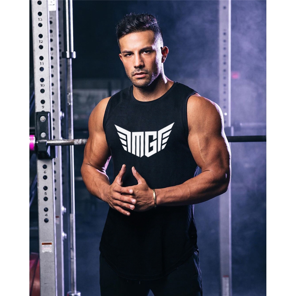 Workout Gym Mesh Tank Top Men New Fitness Summer Fashion Musculation Clothing Bodybuilding Sport Sleeveless Shirt Quick Dry Vest