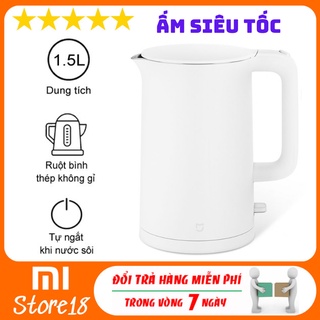 Ấm siêu tốc xiaomi mijia 1a 1,5 lít ấm đun nước siêu tốc 1800w đun nước sôi sau 5 phút thiết kế 2 lớp chống bỏng
