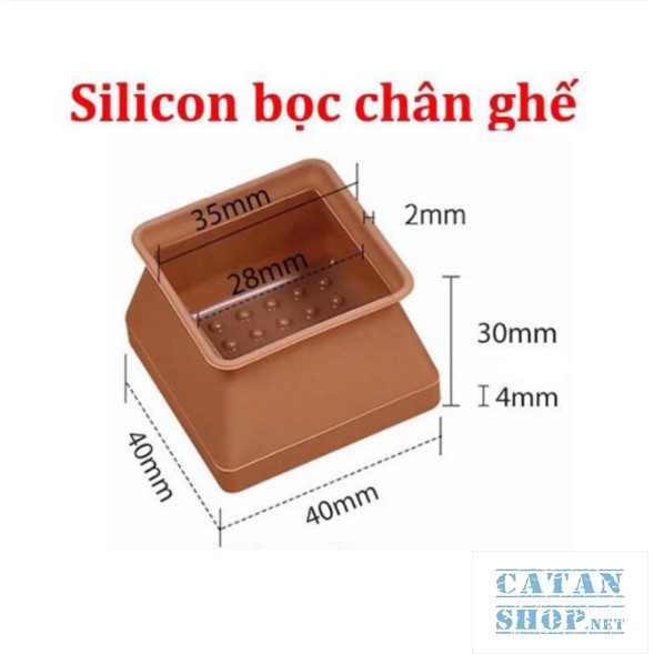 [Giá sỉ 1.900đ ] Vỏ bọc chân bàn ghế silicon dày hình vuông, miếng silicon dày bọc chân bàn ghế chống trượt
