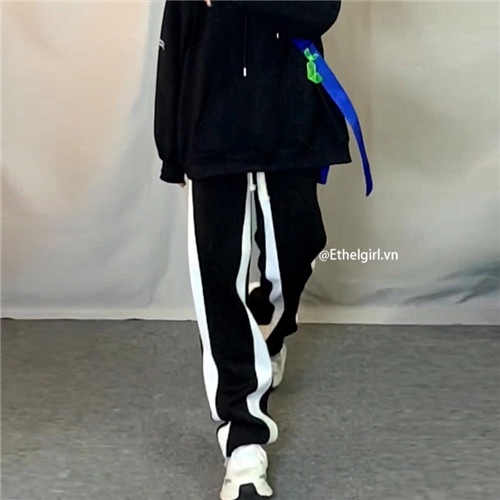 Quần Thể Thao Ống Đứng Viền Sọc Thời Trang Năng Động Cho Nữ