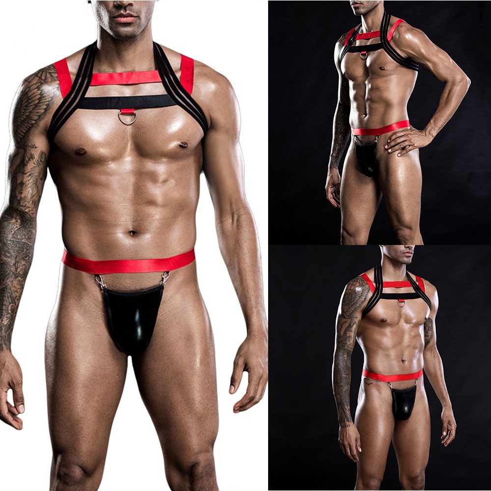 Men Underwear Polyester+Spandex Stage Club Underwear Briefs Silky Sexy