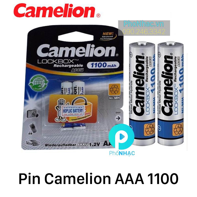 PIN SẠC AA,AAA CAMELION 2700MAH, 2500MAH, 1100MAH. Sạc Nhanh Camelion