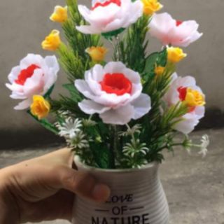Bình hoa đá pha lê nhà làm
