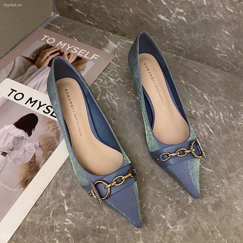 Giày cao gót mũi nhọn mẫu 2021 thời trang dành cho nữ