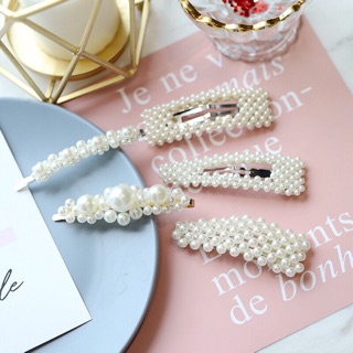 Kẹp tóc đính ngọc trai nhân tạo