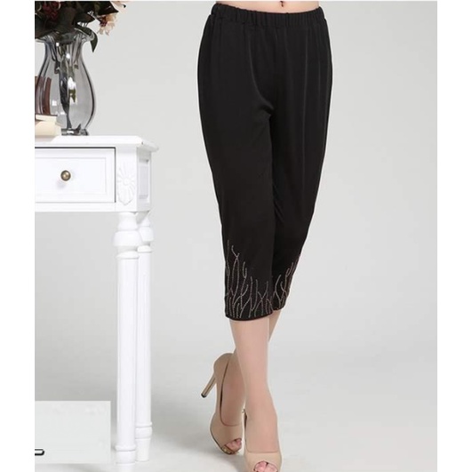 Quần nữ trung niên Q76 - Quần Legging lửng, ngố, chất cotton đẹp cho mẹ, bà, người lớn tuổi, trung tuổi U40 U50 U60 U70
