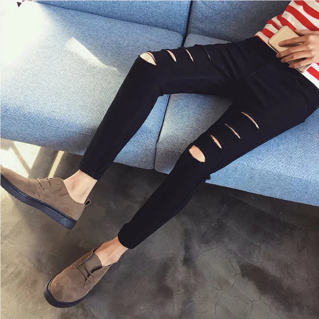 QUẦN JEAN NAM HÀN QUỐC RÁCH 4 VẠCH CỰC CHẤT | BigBuy360 - bigbuy360.vn