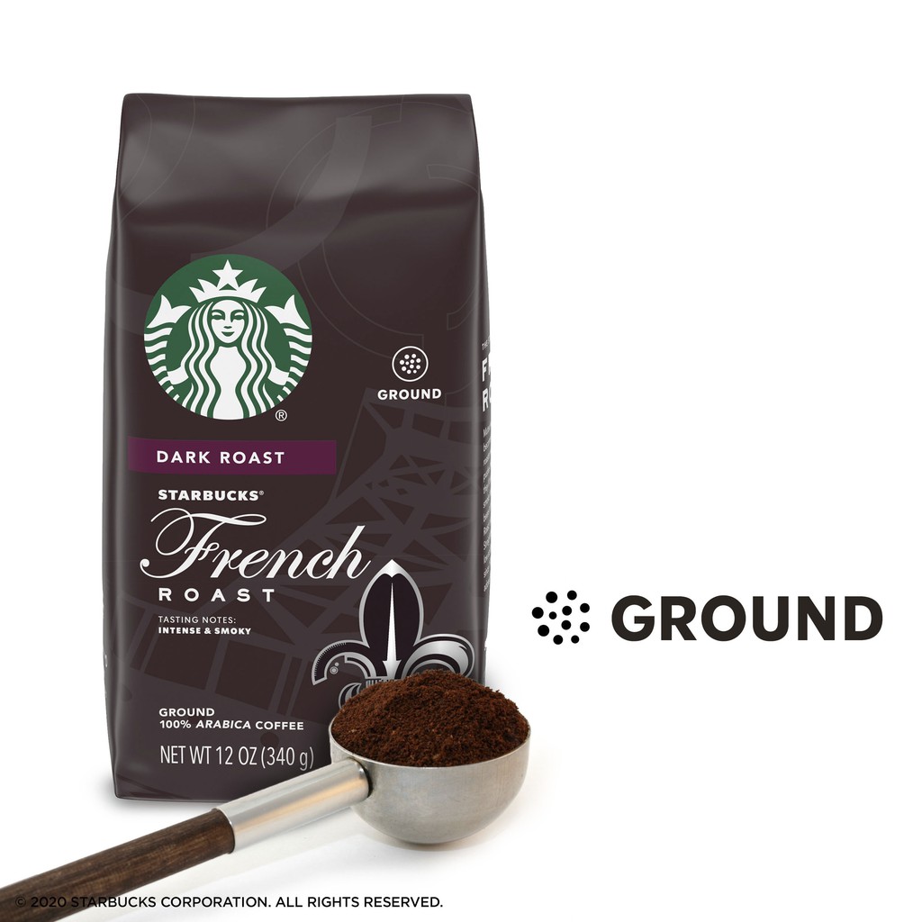 Cà phê xay Starbucks Dark Roast Ground Coffee, French Roast, 100% Arabica, 340gram | BigBuy360 - bigbuy360.vn