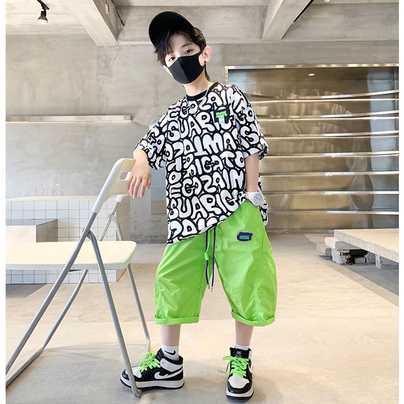 Set 2 Món Áo Thun + Quần Short Thời Trang Hàn Quốc Cao Cấp Cho Bé Trai Từ 3 Đến 4 Đến 5 Đến 6 Đến 7 Đến 8 Đến 9 Đến 10 Đến 11 12 Tuổi