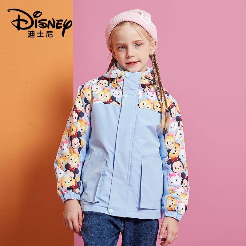 Áo Đệm Cotton Lót Lông Cừu Dày Dặn In Họa Tiết Hoạt Hình Disney Dễ Thương Thời Trang Thu Đông Cho Bé Gái