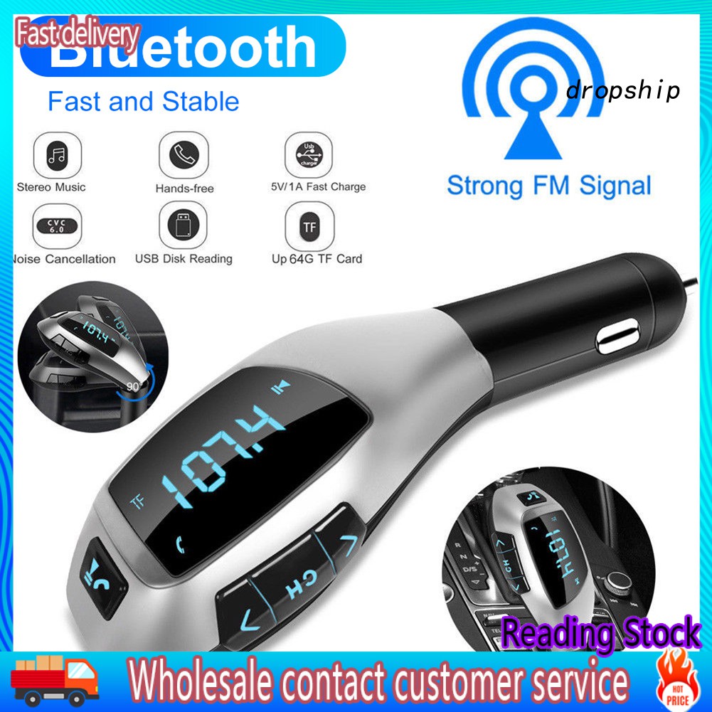 Máy Nghe Nhạc Mp3 Radio Fm Bluetooth Màn Hình Lcd 5 Chế Độ Gọi Rảnh Tay Có Cổng Sạc Usb Cho Xe Hơi