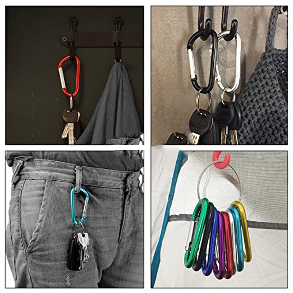 Móc Khóa Chữ D Bằng Hợp Kim Nhôm Dùng Câu Cá / Cắm Trại Tiện Dụng