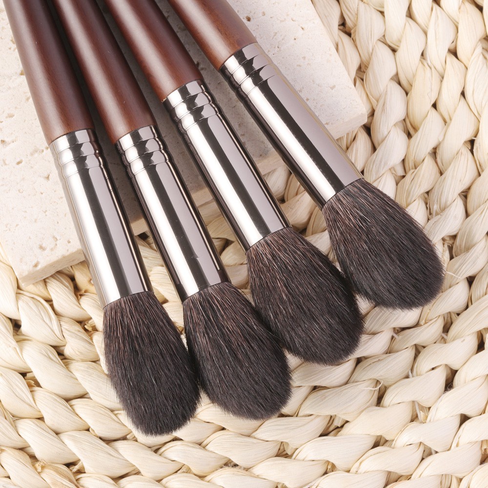 Bộ 2 cọ trang điểm phấn bắt sáng OVW XQ0205 bằng lông dê cao cấp