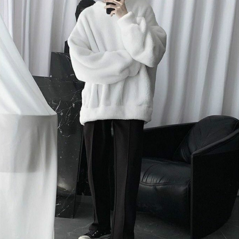 [ Mã 12FASHIONSALE1 giảm 10K đơn 50K ] Áo nỉ tay dài vải bông mềm mịn màu trơn thời trang Hàn Quốc | BigBuy360 - bigbuy360.vn