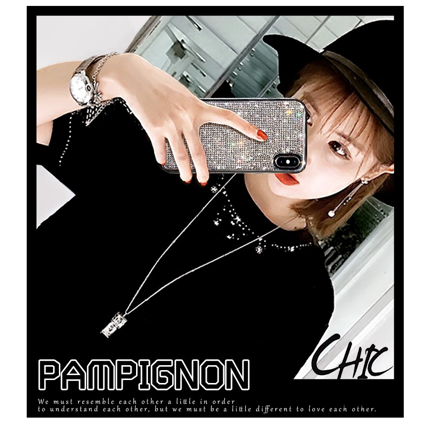 Ốp Điện Thoại Đính Kim Cương Giả Lấp Lánh Cho iphone 15 14 13 pro max 12 11 pro max xs max xr 7 8 plus