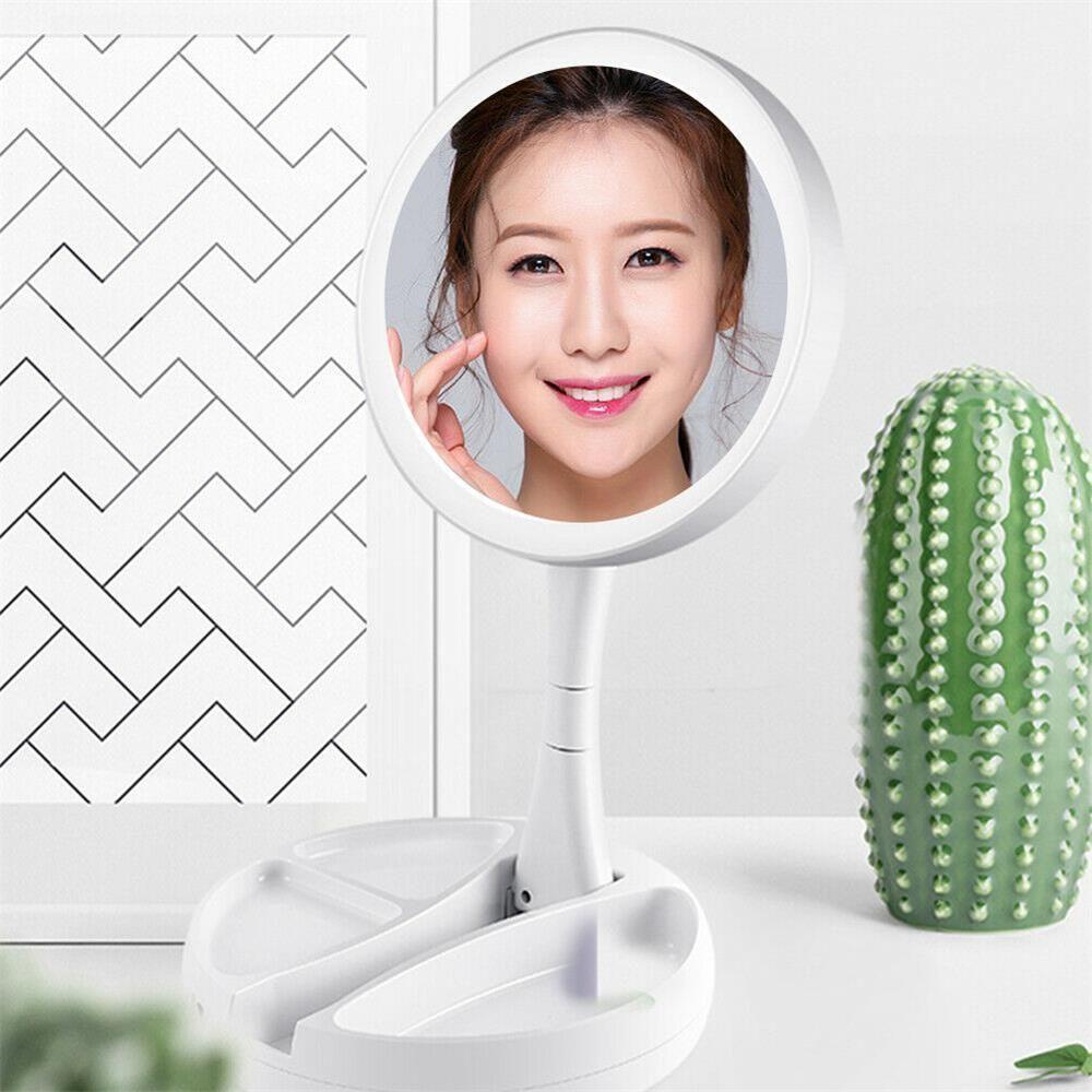 ESPO Gương Trang Điểm Gấp Gọn Bỏ Túi Có Đèn LED Kết Nối USB