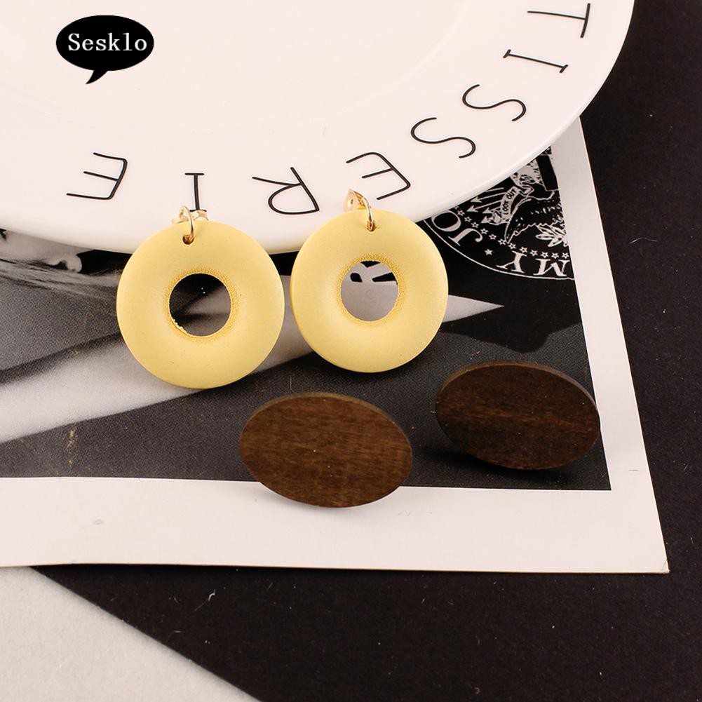 Bộ Đồ Hóa Trang Nhân Vật SK Độc Đáo☀Khuyên Tai Nữ Bằng Gỗ Thời Trang Cổ Điển