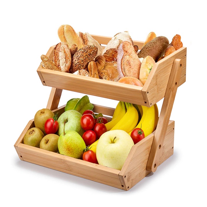 KHAY ĐỰNG ĐA  NĂNG HAI TẦNG GỖ THÔNG TỰ NHIÊN