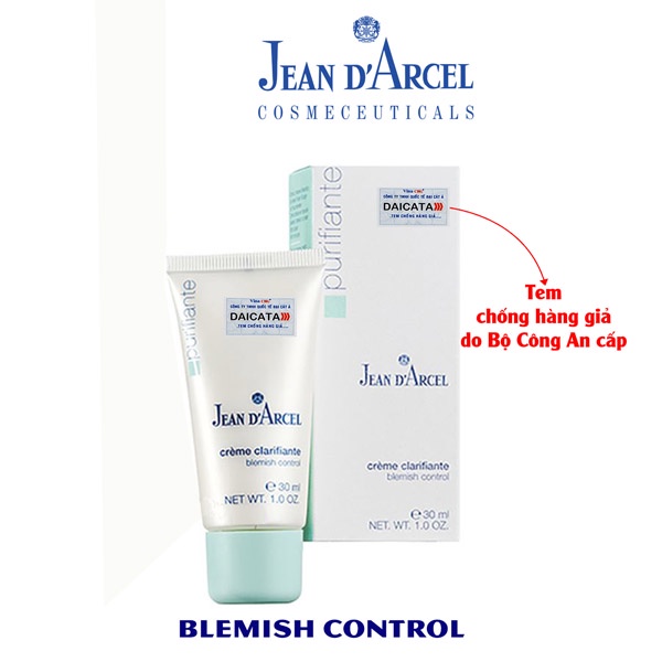Jean D'Arcel Blemish Control 30ml - Kem Làm Giảm Mụn Nhanh BÁC SĨ NGHĨA