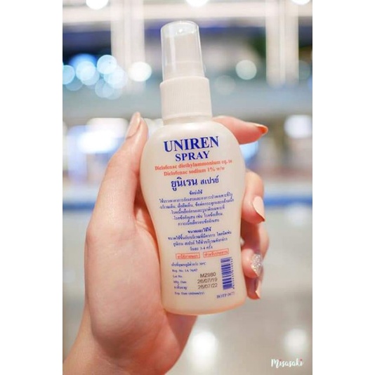 Xịt giảm đau UNIREN SPRAY Thái Lan 60ml