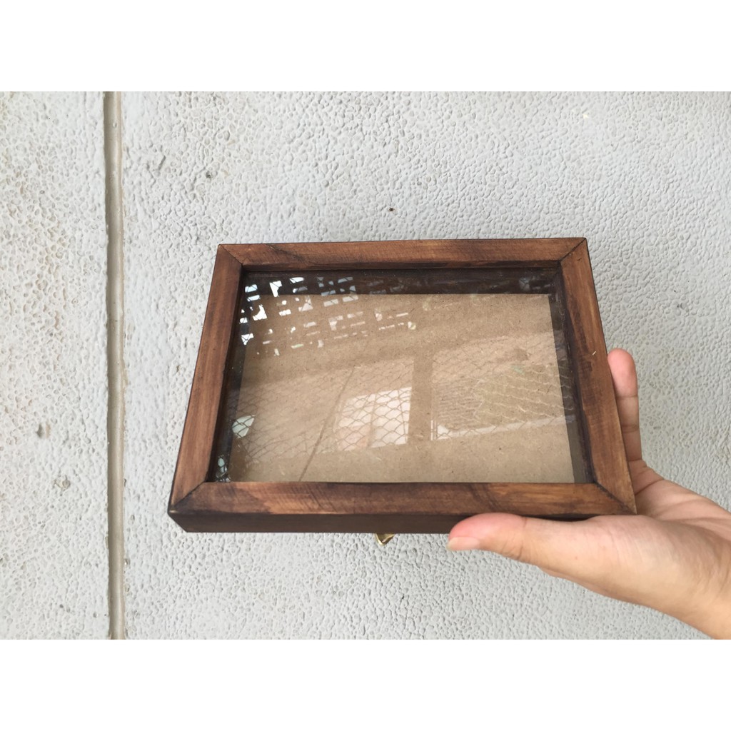Khung ảnh 13x18 Hộp B1 - Khung hình gỗ thông mặt kính - Khung ảnh đẹp handmade - Picture Frames Tiệm Khung PT